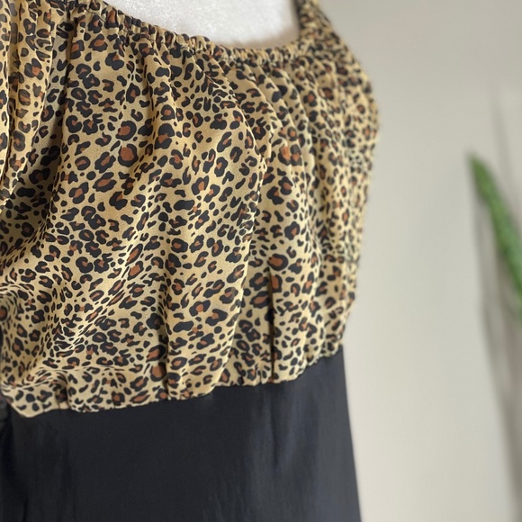 MODE MERR Leopard Print Fancy Vamp Bardot Wiggle Dress NWOT - Picture 9 of 12